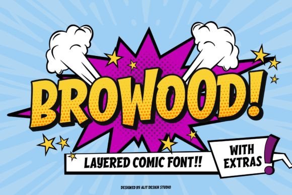 Browood: A Bold Display Font for Editorial Impact