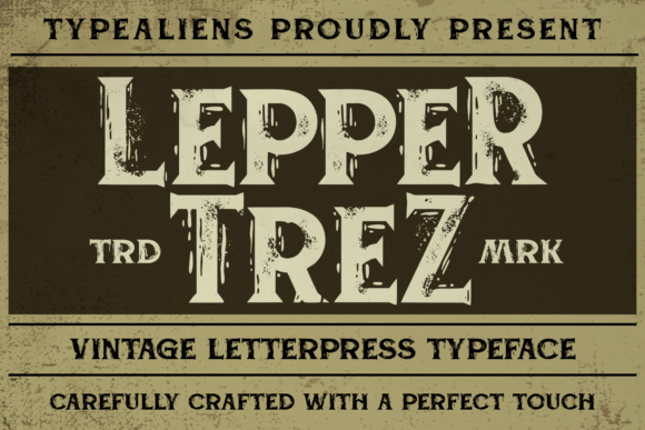 Leppertrez: A Vintage Serif Display Font for Digital Branding