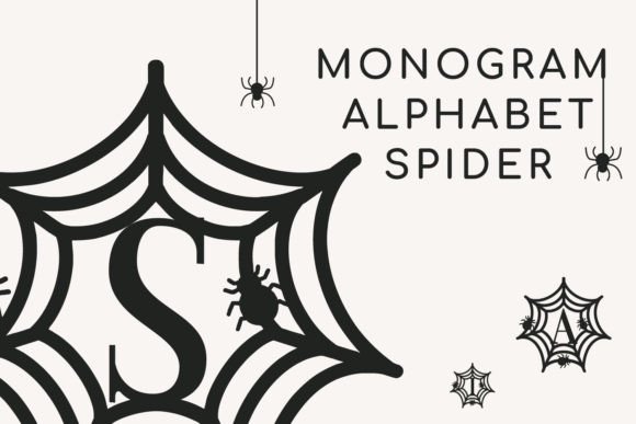 Monogram Alphabet Spider: A Spooky-Playful Display Font for Editorial Moments