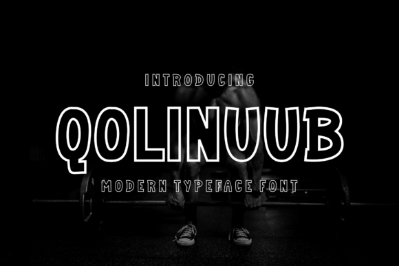 Qolinuub: A Modern Outline Display Font for Handmade Makers