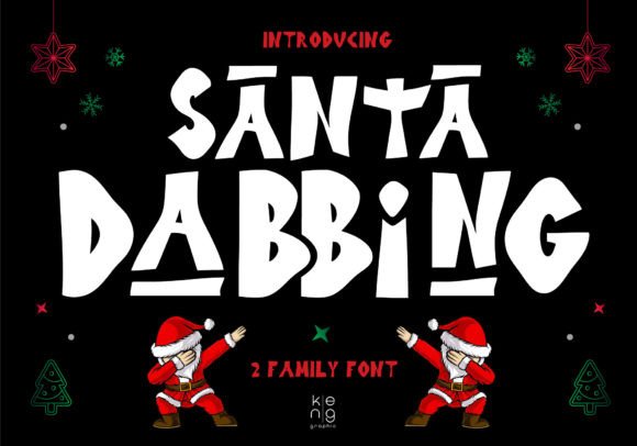 Santa Dabbing: A Playful Display Font with Real-World Grit